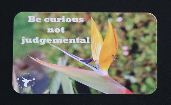 Gratitude Card Be Curious Not Judgmental Quote Front