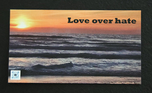 Gratitude Magnet Love Over Hate Quote Single