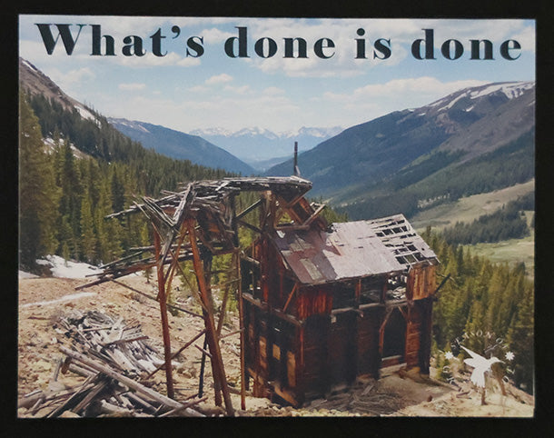 Thankful Note Card - What is done is done - Set of 25