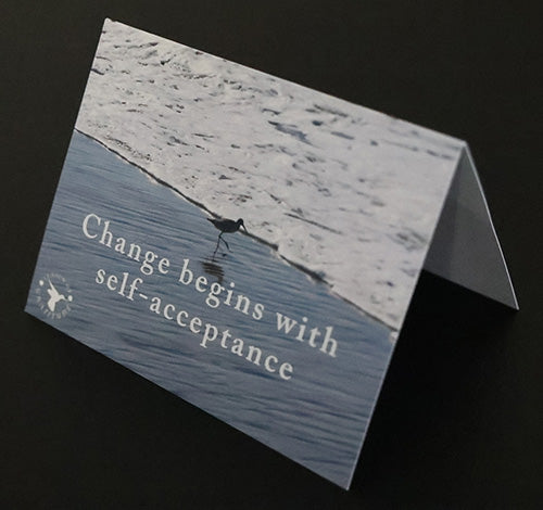 Change Begins with Self-acceptance Note Card