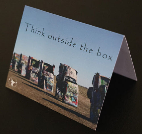 Think Outside the Box Note Card
