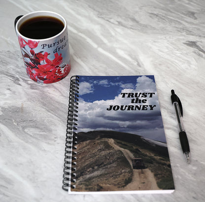 Journal with a jeep and mountain landscape on the cover, featuring the text 'LOVE and LOYALTY'.